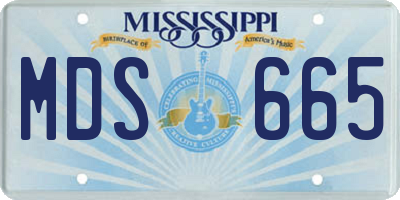 MS license plate MDS665
