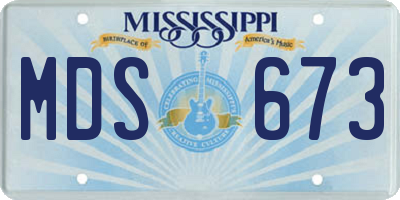 MS license plate MDS673