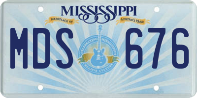 MS license plate MDS676
