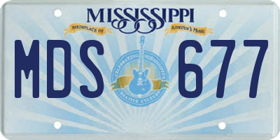 MS license plate MDS677