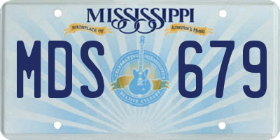 MS license plate MDS679