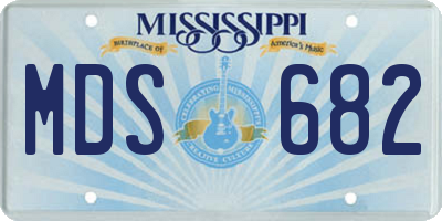 MS license plate MDS682