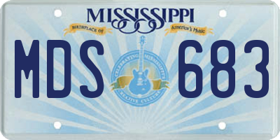 MS license plate MDS683