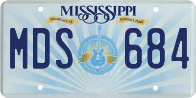 MS license plate MDS684