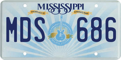 MS license plate MDS686