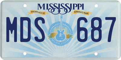MS license plate MDS687