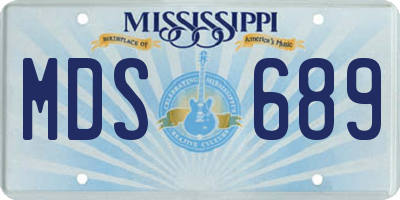 MS license plate MDS689
