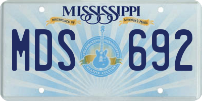 MS license plate MDS692