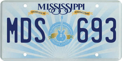 MS license plate MDS693
