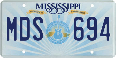 MS license plate MDS694