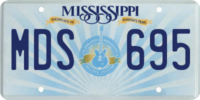 MS license plate MDS695