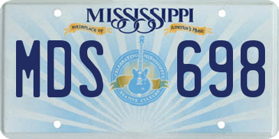 MS license plate MDS698