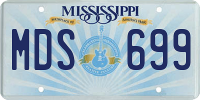 MS license plate MDS699