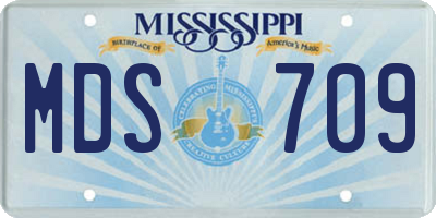 MS license plate MDS709
