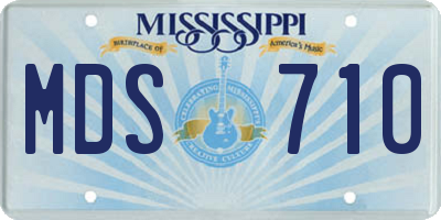 MS license plate MDS710