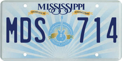 MS license plate MDS714
