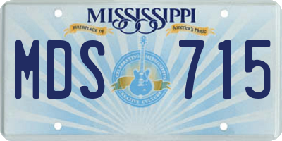 MS license plate MDS715