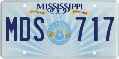 MS license plate MDS717