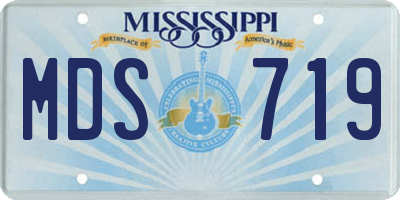 MS license plate MDS719