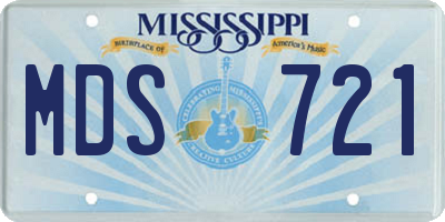 MS license plate MDS721