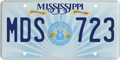 MS license plate MDS723