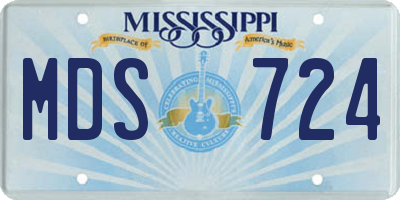 MS license plate MDS724