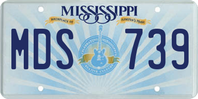 MS license plate MDS739