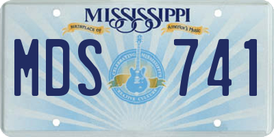 MS license plate MDS741