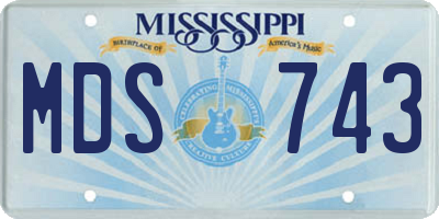 MS license plate MDS743