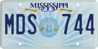 MS license plate MDS744
