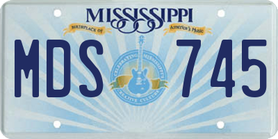 MS license plate MDS745