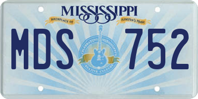 MS license plate MDS752