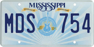 MS license plate MDS754