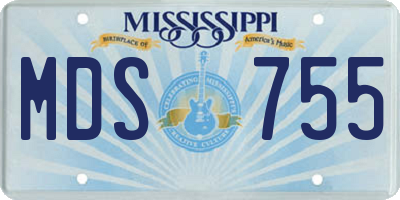 MS license plate MDS755