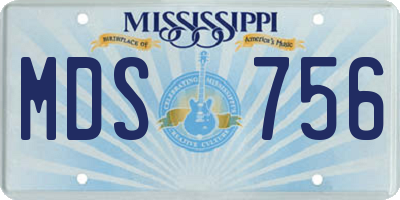 MS license plate MDS756