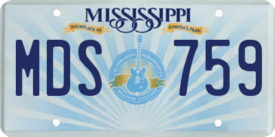 MS license plate MDS759