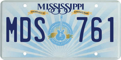 MS license plate MDS761