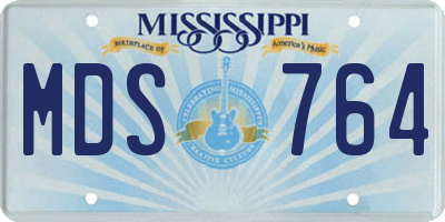 MS license plate MDS764
