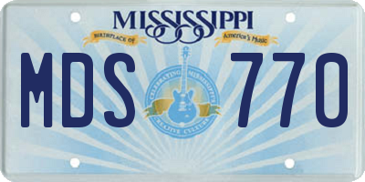 MS license plate MDS770