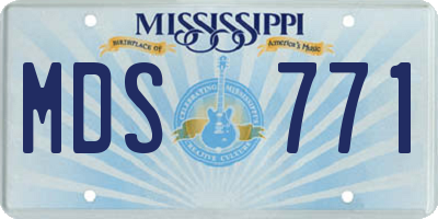 MS license plate MDS771