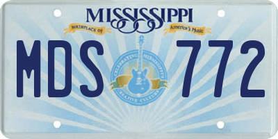 MS license plate MDS772