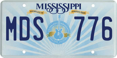 MS license plate MDS776
