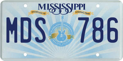 MS license plate MDS786