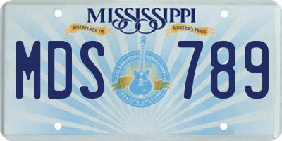 MS license plate MDS789