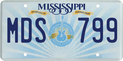MS license plate MDS799