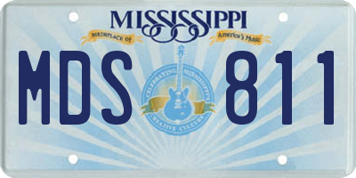 MS license plate MDS811