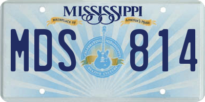 MS license plate MDS814