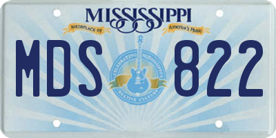 MS license plate MDS822