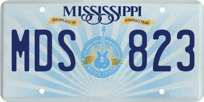 MS license plate MDS823