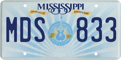 MS license plate MDS833